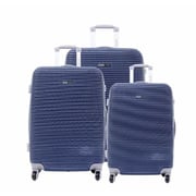 Para John 3pcs Abs Rolling Luggage Trolley Set Navy Para John 3pcs Abs Rolling Luggage Trolley Set Navy