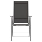 vidaXL Folding Garden Chairs 4 pcs Textilene Black vidaXL Folding Garden Chairs 4 pcs Textilene Black