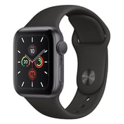 Apple Series 5 GPS + Cellular 40mm Space Grey Aluminium Case with Black Sport Band