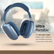 Promate Wireless Bluetooth Headphones, Ergonomic Over-ear Adjustable Bluetooth 5.0 Headset With Mic, Fm Radio, Tf Card Slot And Wired Mode 3.5mm Jack For Iphone 12, Gym, Travel, Office, Airbeat Blue Promate Wireless Bluetooth Headphones, Ergonomic Over-ear Adjustable Bluetooth 5.0 Headset With Mic, Fm Radio, Tf Card Slot And Wired Mode 3.5mm Jack For Iphone 12, Gym, Travel, Office, Airbeat Blue