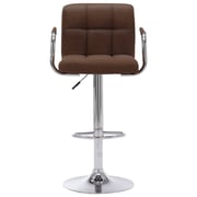 Vidaxl Bar Stools 2 Pcs Brown Fabric Vidaxl Bar Stools 2 Pcs Brown Fabric