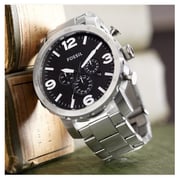 Fossil Nate Chronograph Stainless Steel Watch - JR1353 Fossil Nate Chronograph Stainless Steel Watch - JR1353