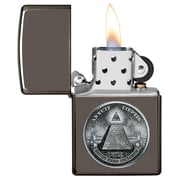 Zippo Classic Lighter Model 49395 American Dollars Great Seal Design | Windproof | Metal Material - Black Ice