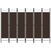 Vidaxl 6-panel Room Divider Brown 240x180 Cm Vidaxl 6-panel Room Divider Brown 240x180 Cm
