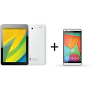 lLife I-Tell K1200 Tablet - Android WiFi 8GB 1GB 8inch Black White + I-Tell Spark 5 S500 Dual Sim Smartphone 8GB
