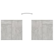 vidaXL Sideboard Concrete Grey 160x36x75 cm Engineered Wood vidaXL Sideboard Concrete Grey 160x36x75 cm Engineered Wood