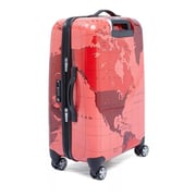 Eminent Map Spinner Trolley Luggage Bag RED 24inch - KF3224RED