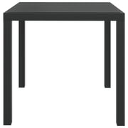 vidaXL Garden Table Black 80x80x74 cm Aluminium and WPC vidaXL Garden Table Black 80x80x74 cm Aluminium and WPC
