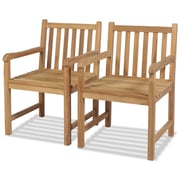 Vidaxl Outdoor Chairs 2 Pcs Solid Teak Wood Vidaxl Outdoor Chairs 2 Pcs Solid Teak Wood