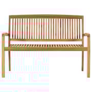 Vidaxl Stacking Garden Bench With Cushion 128.5 Cm Solid Teak Wood Vidaxl Stacking Garden Bench With Cushion 128.5 Cm Solid Teak Wood