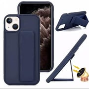 MARGOUN For iPhone Case Cover Finger Grip holder Phone Car Magnetic Multi-function Shockproof Protective Case Two-in-one Phone holder Case (dark blue, iPhone 13)