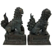 Summit Chinese Guardian Lions Foo Dogs Bronzed Finish Statue Bookends Summit Chinese Guardian Lions Foo Dogs Bronzed Finish Statue Bookends