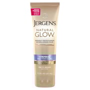 Jergens Natural Glow +FIRMING Body Lotion, Fair to Medium Skin Tone, 7.5 Ounce Sunless Tanning Daily Moisturizer with Collagen and Elastin. Helps to Visibly Reduce Cellulite Jergens Natural Glow +FIRMING Body Lotion, Fair to Medium Skin Tone, 7.5 Ounce Sunless Tanning Daily Moisturizer with Collagen and Elastin. Helps to Visibly Reduce Cellulite