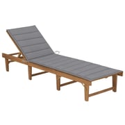 vidaXL Folding Sun Lounger with Cushion Solid Acacia Wood vidaXL Folding Sun Lounger with Cushion Solid Acacia Wood