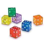 Learning Resources Jumbo Dice In Dice, Set Of 12,Multi-Color,1-1/4 L X 1-1/4 W In Learning Resources Jumbo Dice In Dice, Set Of 12,Multi-Color,1-1/4 L X 1-1/4 W In