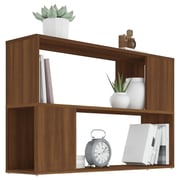 vidaXL Book Cabinet Brown Oak 100x24x63 cm Engineered Wood