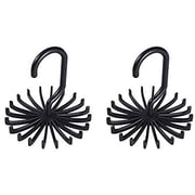 Urban Utility 20 Hooks Scarf, Sock and Belt Holder Hanger Wardrobe Organizer Black(Pack Of 2) Urban Utility 20 Hooks Scarf, Sock and Belt Holder Hanger Wardrobe Organizer Black(Pack Of 2)