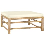 Vidaxl 3 Piece Garden Lounge Set With Cream White Cushions Bamboo Vidaxl 3 Piece Garden Lounge Set With Cream White Cushions Bamboo