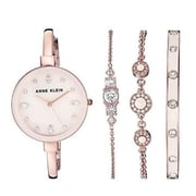 Anne Klein Rose Gold Metal Quartz Watch & Bracelet Women