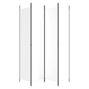 vidaXL 4-Panel Room Divider White 200x220 cm Fabric vidaXL 4-Panel Room Divider White 200x220 cm Fabric