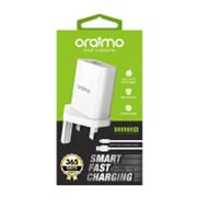 Oraimo UK USB Cannon Pro Wall Charger White Oraimo UK USB Cannon Pro Wall Charger White