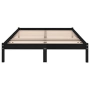 Vidaxl Bed Frame Black Solid Wood Pine 160x200 Cm Vidaxl Bed Frame Black Solid Wood Pine 160x200 Cm