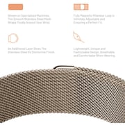 Porodo Steel Mesh Band For Apple Watch 42/44/45mm Gold