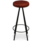 vidaXL Bar Stools 2 pcs Real Leather vidaXL Bar Stools 2 pcs Real Leather