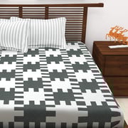 Story@Home Prism Bedsheet Double Set of 3, Checkered, Queen Size, White/Green, PS1425 Story@Home Prism Bedsheet Double Set of 3, Checkered, Queen Size, White/Green, PS1425