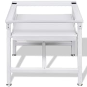 vidaXL Washing Machine Pedestal with Pull-Out Shelf White vidaXL Washing Machine Pedestal with Pull-Out Shelf White