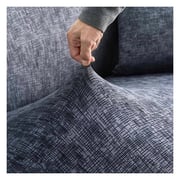 Stretchable Sofa Cover Three Seater Grey Design Fits Size between 190-230cm