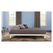 Motif Design Aura White Platform King Bed without Mattress White Motif Design Aura White Platform King Bed without Mattress White