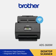 Brother ADS-3600W Desktop Document Scanner, 50ppm/100ipm 2-sided colour scan, 50 sheets ADF, Black Brother ADS-3600W Desktop Document Scanner, 50ppm/100ipm 2-sided colour scan, 50 sheets ADF, Black