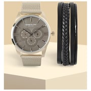 Kenneth Cole Gift Set Grey Stainless Steel Watch Men