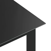 vidaXL Garden Table Black 150x90x74 cm Aluminium and Glass vidaXL Garden Table Black 150x90x74 cm Aluminium and Glass