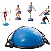 ULTIMAX Exercise Ball, Balance Ball with Resistance Bands, Stability Workout, Half Ball Balance Trainer Bonus Pump for Yoga Fitness (BLUE) ULTIMAX Exercise Ball, Balance Ball with Resistance Bands, Stability Workout, Half Ball Balance Trainer Bonus Pump for Yoga Fitness (BLUE)