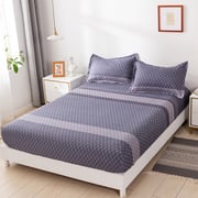 RISHAHOME 3- Piece Fitted Bedsheet Set Queen Size Mulled Wine (180x200+30 cm) 1802003MWI RISHAHOME 3- Piece Fitted Bedsheet Set Queen Size Mulled Wine (180x200+30 cm) 1802003MWI