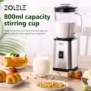 Zolele Zi101 Multifunction Electric Juicer 800ml Capacity One Button Switch 18000rpm Strong Motor Grinder - Silver