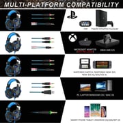 Kotion Each G2000 Gaming Headphone Headset Stereo Bass Over-ear Headband Mic PC Blue Kotion Each G2000 Gaming Headphone Headset Stereo Bass Over-ear Headband Mic PC Blue