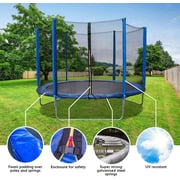 Trampoline Round Kids Jumping 12 Feet with Safety Enclosure Net Trampoline Round Kids Jumping 12 Feet with Safety Enclosure Net