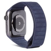 Decoded 38-40mm Leather Magnetic Traction Strap For Apple Watch Blue