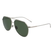 LACOSTE Aviator Gold Sunglasses For Unisex LA-L209S-714-61