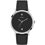 Guess Supernova Black Leather Analog Watch For Men GW0009G1 Guess Supernova Black Leather Analog Watch For Men GW0009G1