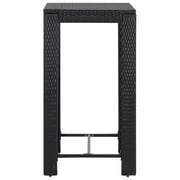 Vidaxl Garden Bar Table Black 60.5x60.5x110.5 Cm Poly Rattan Vidaxl Garden Bar Table Black 60.5x60.5x110.5 Cm Poly Rattan