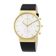 Buy Skagen Ancher Black Leather Men Watch SKW6143 Online in UAE
