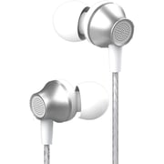 Devia HP59S Wired In Ear Earphone with Remote and Mic White and Gold Devia HP59S Wired In Ear Earphone with Remote and Mic White and Gold
