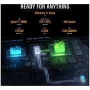 ASUS TUF A17 (2022) Gaming Laptop - AMD Ryzen 7-6800H / 17.3inch FHD / 16GB RAM / 1TB SSD / 8GB NVIDIA GeForce RTX 3070 Graphics / Windows 11 Home / English & Arabic Keyboard / Jaeger Grey / Middle East Version - [FA707RR-HX003W]