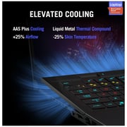 Asus ROG Zephyrus S17 Gaming Laptop - 11th Gen – Core i9 2.5GHz 32GB 2TB 16GB Win10 17.3inch WQHD Black NVIDIA GeForce RTX 3080 English/Arabic Keyboard GX703HS K4021T (2021) Middle East Version