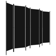 Vidaxl 6-panel Room Divider Black 300x180 Cm Vidaxl 6-panel Room Divider Black 300x180 Cm