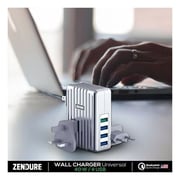 Zendure 4 Port USB Wall Charger - Silver Zendure 4 Port USB Wall Charger - Silver